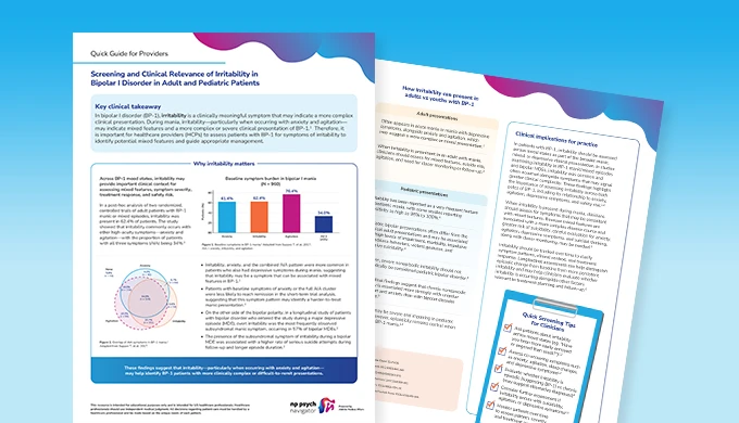  Screening and Clinical Relevance of Irritability in Bipolar I Disorder in Adult and Pediatric Patients