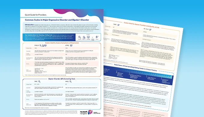 Common Scales in Major Depressive Disorder and Bipolar I Disorder