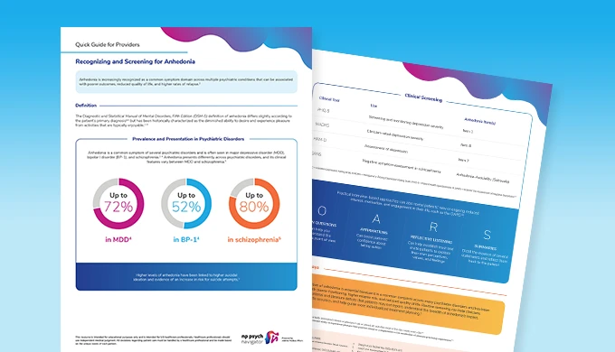Recognizing and Screening for Anhedonia